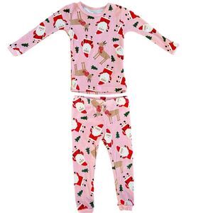 Just One You by Carter’s Girls Kids Pink Christmas Santa Pajama Set. 18 Months.